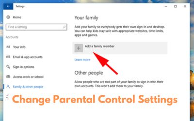 Change parental control settings.